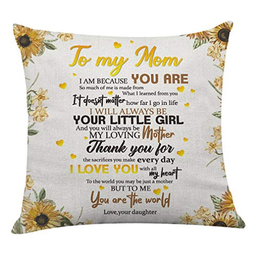 Funda De Almohada Frase Mamá De Hija, Ideas De Cumplea...