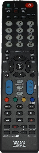 Controle Remoto Compatível Com Tv LG Lcd Universal 7034