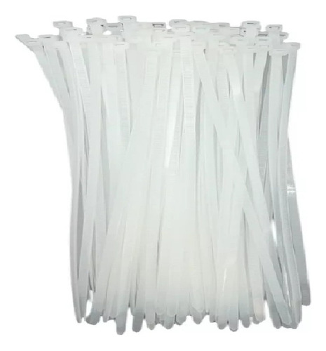 Abraçadeira De Nylon Branca 200x2,5mm Pacote C/ 100 Ajax