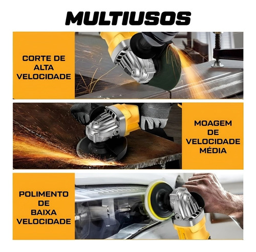 Furadeira 13mm Com Esmerilhadeira 115mm 900w Profissional