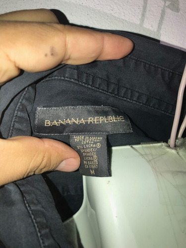 % Id G805 Camisa Banana Republic M Usada Detalle Hombre Prom