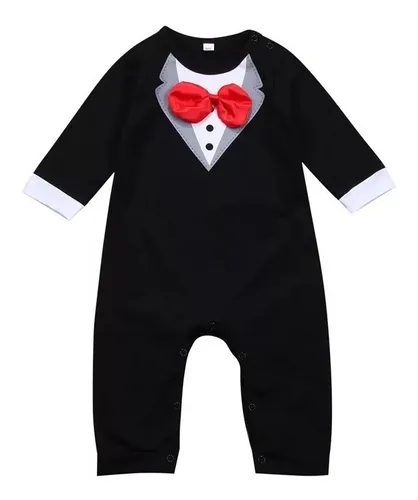 Mameluco de smoking para bebe sales