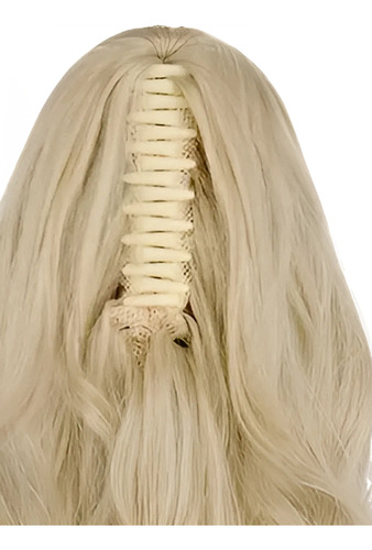 Extension De Cabello Ondulado De 18 Pulgadas Con Clips Rubio Rubio