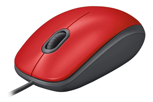 Mouse Logitech, Ambidiestro/rojo/1000 Dpi