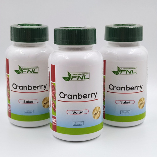 Cranberry 60 Cápsulas Pack 3 Frascos Infecciones Urinarias