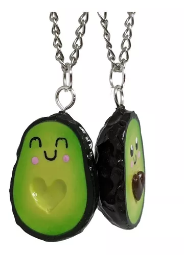 Collares Aguacate Pareja Amor Corazón Acero