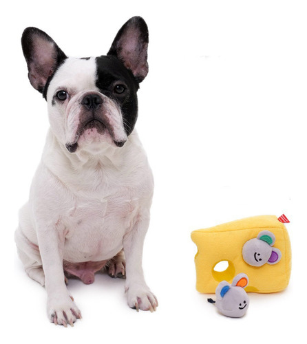 Conjunto De Brinquedos Cheese Mouse Dog Com Tecido Macio Squ
