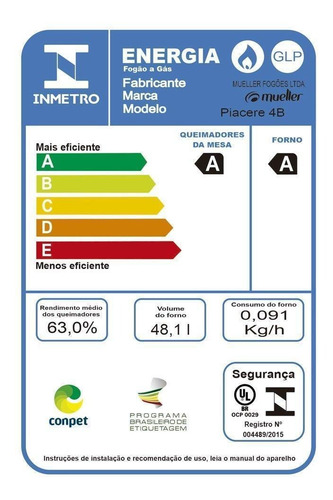 Fogão Mueller 4bocas Piacere Vetro Preto Fosco Mesa De Vidro