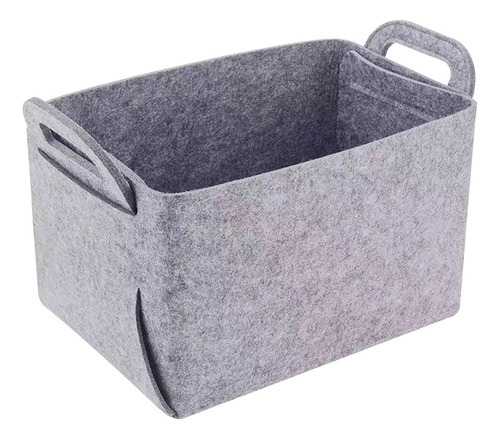 My 2 Cesta De Almacenamiento De Fieltro, Gris 18x13x11cm