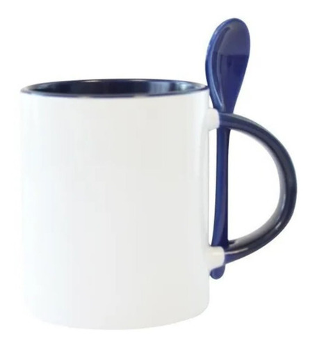 Imagen 1 de 3 de Taza De Cerámica Con Cuchara Personalizada De 11 Oz (325 Ml)