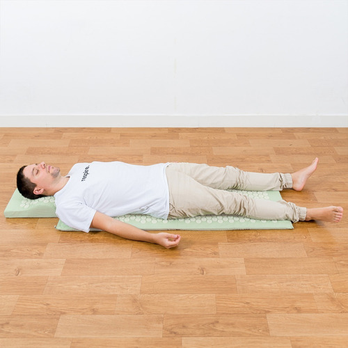 Yogateria Tapete E Almofada Acupressure Acupressão Massagem Cor Verde