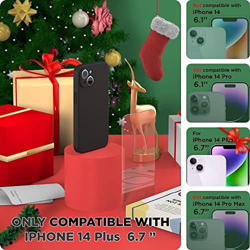 Funda + Protector De Pantalla Para iPhone 14 Plus (negro)