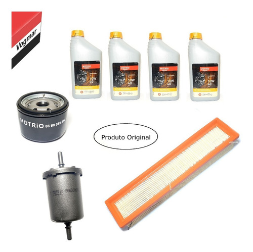 Imagem 1 de 1 de Kit Troca De Oleo Filtros Renault Clio 2000/2016 1.0 16v