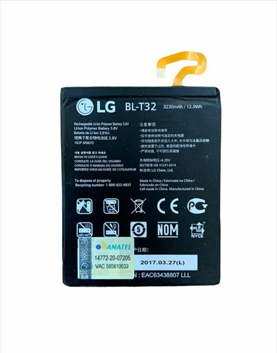 Flex Carga Bateria G6 H870 LG Bl-t32 Nova Original