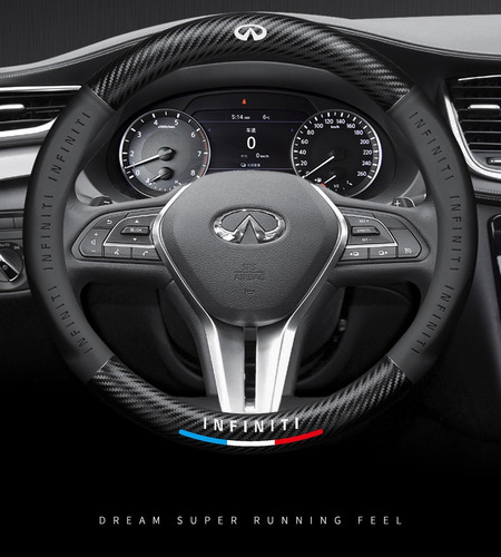 . Funda De Volante Redonda De Fibra De Carbono Infiniti