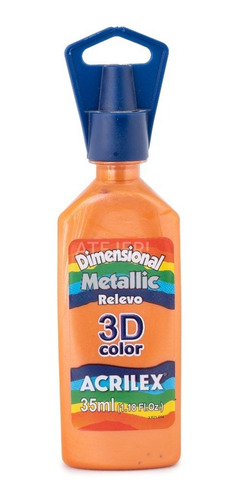 Imagen 3 de 3 de Pintura Acrilex Metallic Para Tela X 35 Ml X Unidad