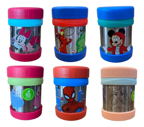 Termo De Comida Disney Marvel Licencia 350ml