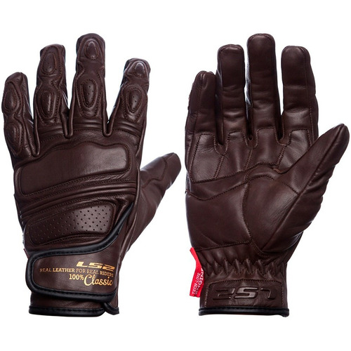 Guantes Corto Moto Ls2 Oficial Cuero Essential Resistent Fas