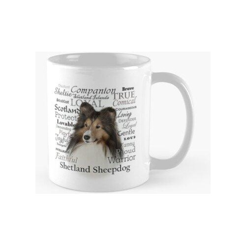 Taza Rasgos De Sheltie Calidad Premium