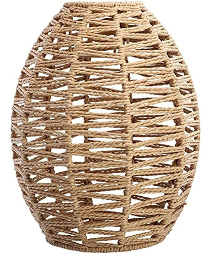 Angoily Woven Rattan Colgante Luz Sombra Lámpara Lámpara Som