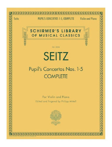 Pupil's Concertos Nos.1-5 For Violin And Piano (complete).