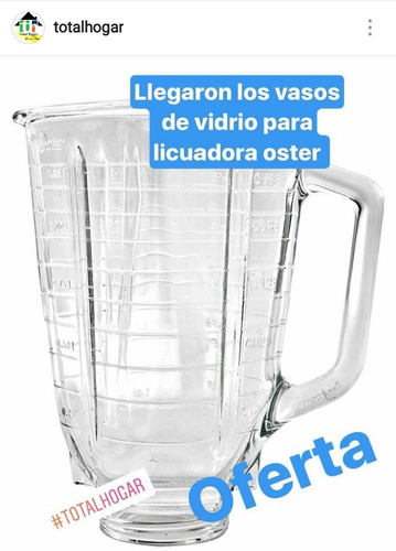 Vaso De Licuadora Oster De Vidrio Refractario Nuevo