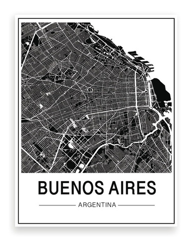 Imagen 2 de 4 de Láminas Para Cuadros - Ciudades Buenos Aires Blanco Y Negro