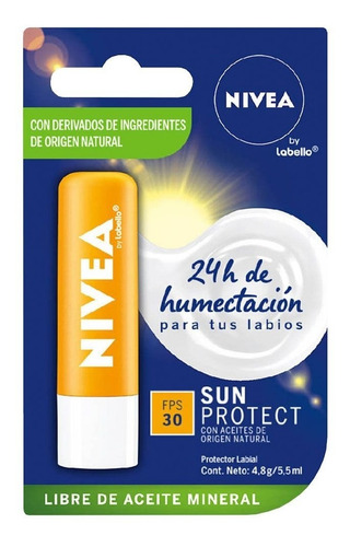 Nivea Labello Protector Labial Sun Protect Fps 30 4.8 Grs