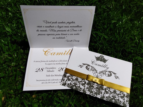 Imagem 5 de 10 de 60 Convites Casamento, Debutante+fitacetim +120 Individuais