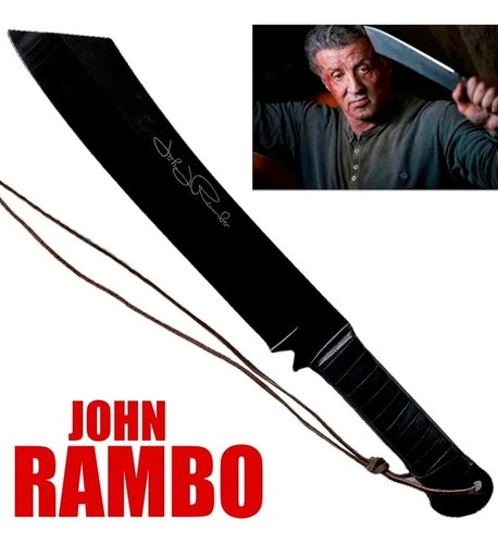 Facão Rambo 4 Full Tang 44cm + Bainha Couro
