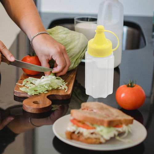 Botellas Exprimibles Para Salsa Para Ensalada, Crema Y Condi