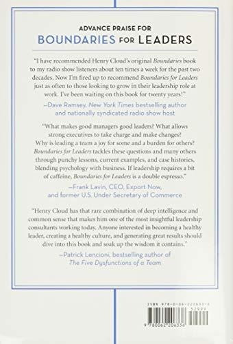 Boundaries For Leaders Results, Relationships, And.., de Cloud, Henry. Editorial Harper Business en inglés