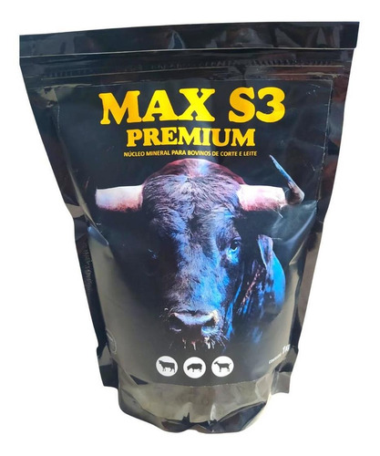 Max S3 Premium + Controle Núcleo Mineral Bovinos Corte/leite