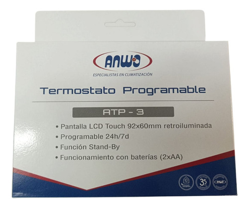 Termostato Programable Ambiental Anwo Atp 3