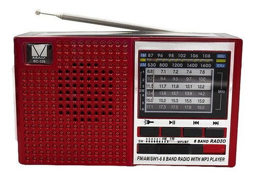 Bocina Linterna Portatil Carga Panel Solar Bluetooth Radio 