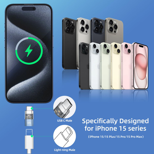 Duhesin - Adaptador Lightning Hembra A Usb C Macho (paquete