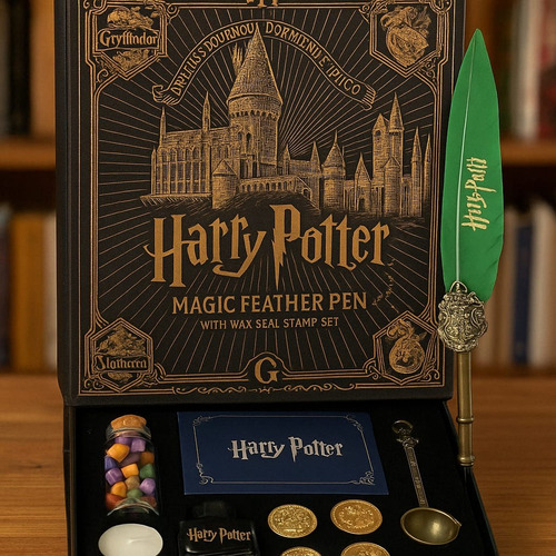 Kit De Sellos Pluma Y Más Harry Potter Para Manualidades Modelo 4 Hufflepuff