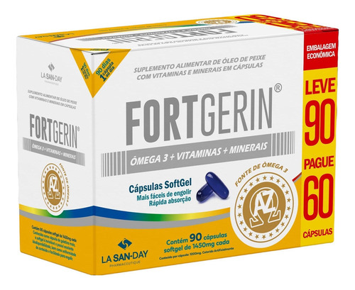 Fort Gerin Ômega 3 + Vitaminas+minerais 90 Cápsulas