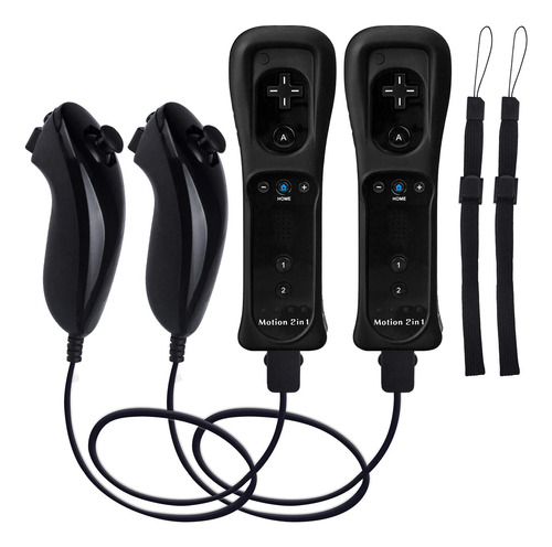 Controladores Motion Plus Wii 2 Paquetes Con Nunchucks, Cont
