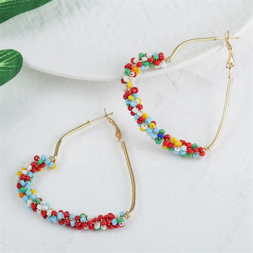 Pendientes Bohemios Hechos A Mano Con Cuentas