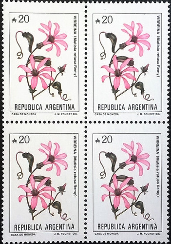 Argentina Flores, Cuadro Gj 2223 20 A 1989 Mint L11102