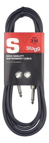 Stagg Sgc3 Cable Para Instrumento Plug A Plug 3 Metros