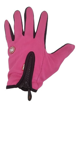 Guantes Neoprene Wind Stopper Touch Ciclismo Moto Rosa