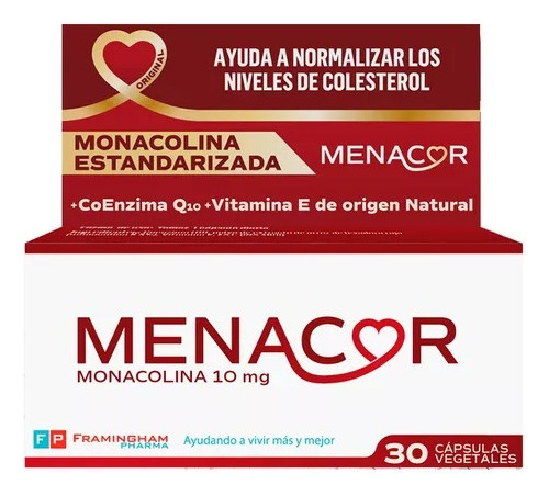 Menacor Monacoliona Control Del Colesterol X 30 Capsulas