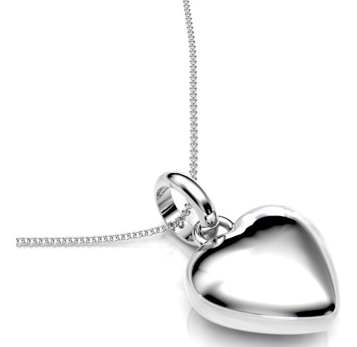 Imagen 2 de 9 de Collar De Plata 925 Con Dije De Corazón Mujer Niña Agálea