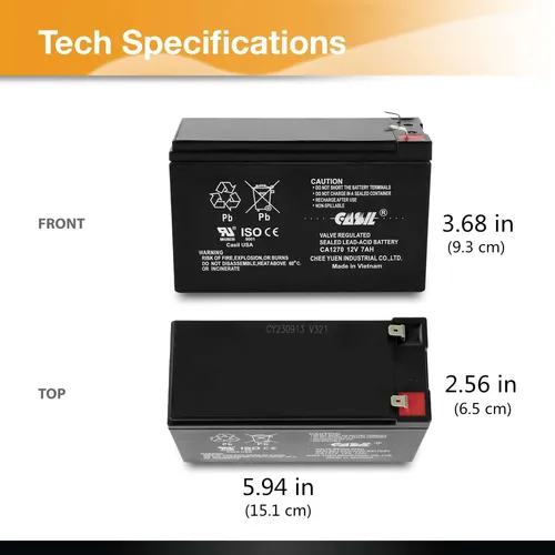 Casil 12v 7ah: Bateria Recargable De Alta Calidad
