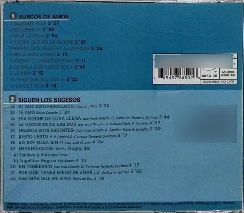 Pomada 2 Cd En 1 Nuevo Surcos De Amor Siguen Los Sucesos