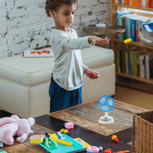 Modelo De Ventilador Eléctrico De 1 Pieza, Divertido Juego D