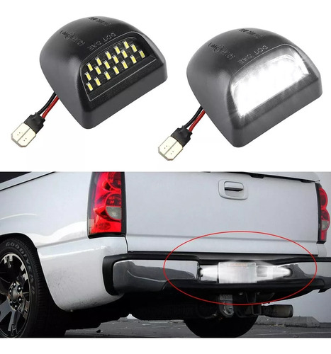 Luz Placa Led Par Chevrolet Silverado Cheyenne Tahoe Avalan 