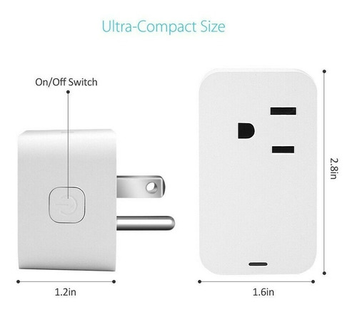 Smart Mini Wifi Plug Switch Para Echo Alexa Google Home